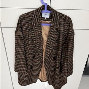 J.ING Checkered Women's Blazer in Brown and Black